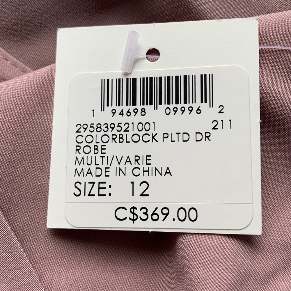 ❤️❤️❤️Club Monaco Colorblock Pleated Maxi Dress size 10❤️❤️❤️ - Picture 6 of 8